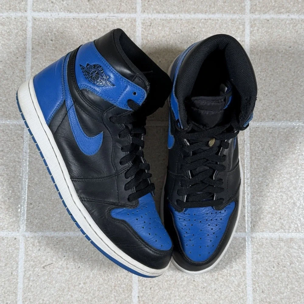 Jordan 1 Retro Royal 2017 Men's Size 10 555088-007 Blue black